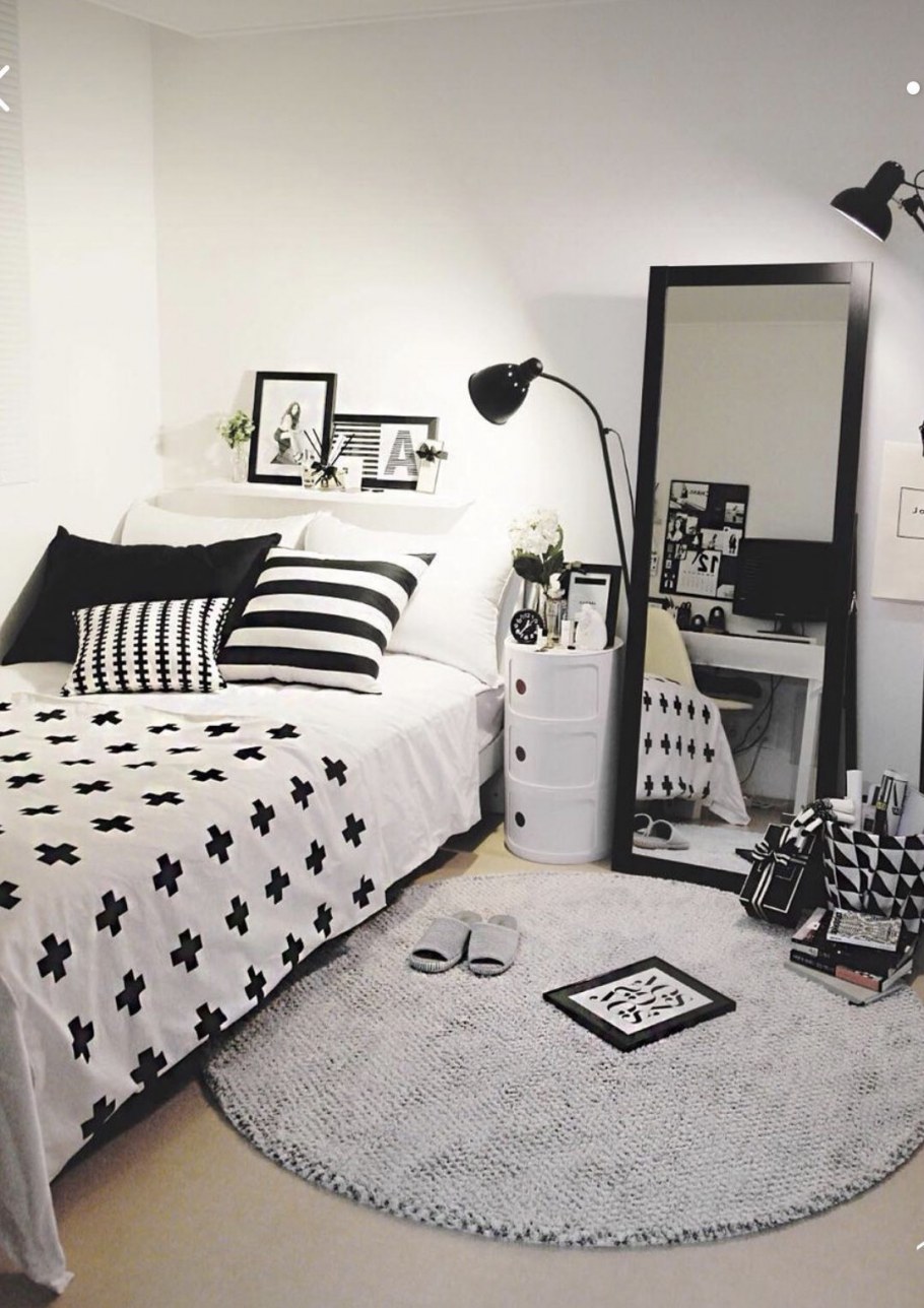 Черно белые комнаты для подростков