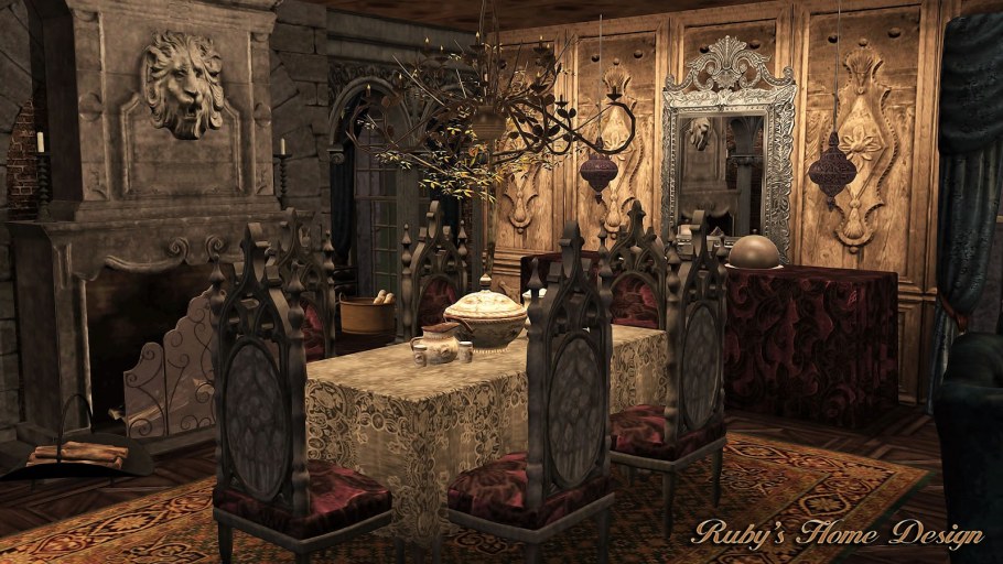 Викторианская Готика интерьер темный