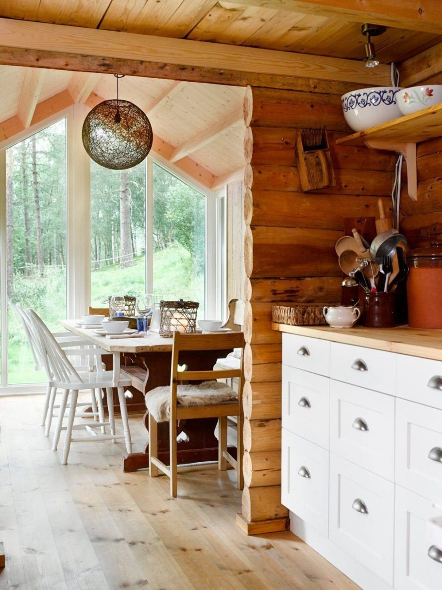 Скандинавский стиль в деревянном доме
