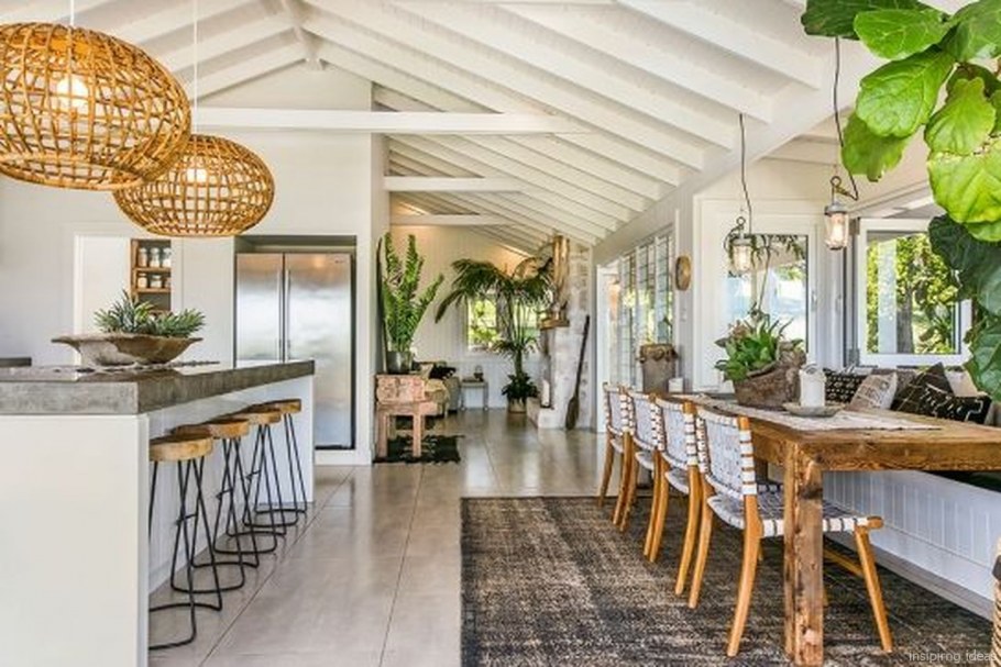 Тропический стиль в интерьере кухни