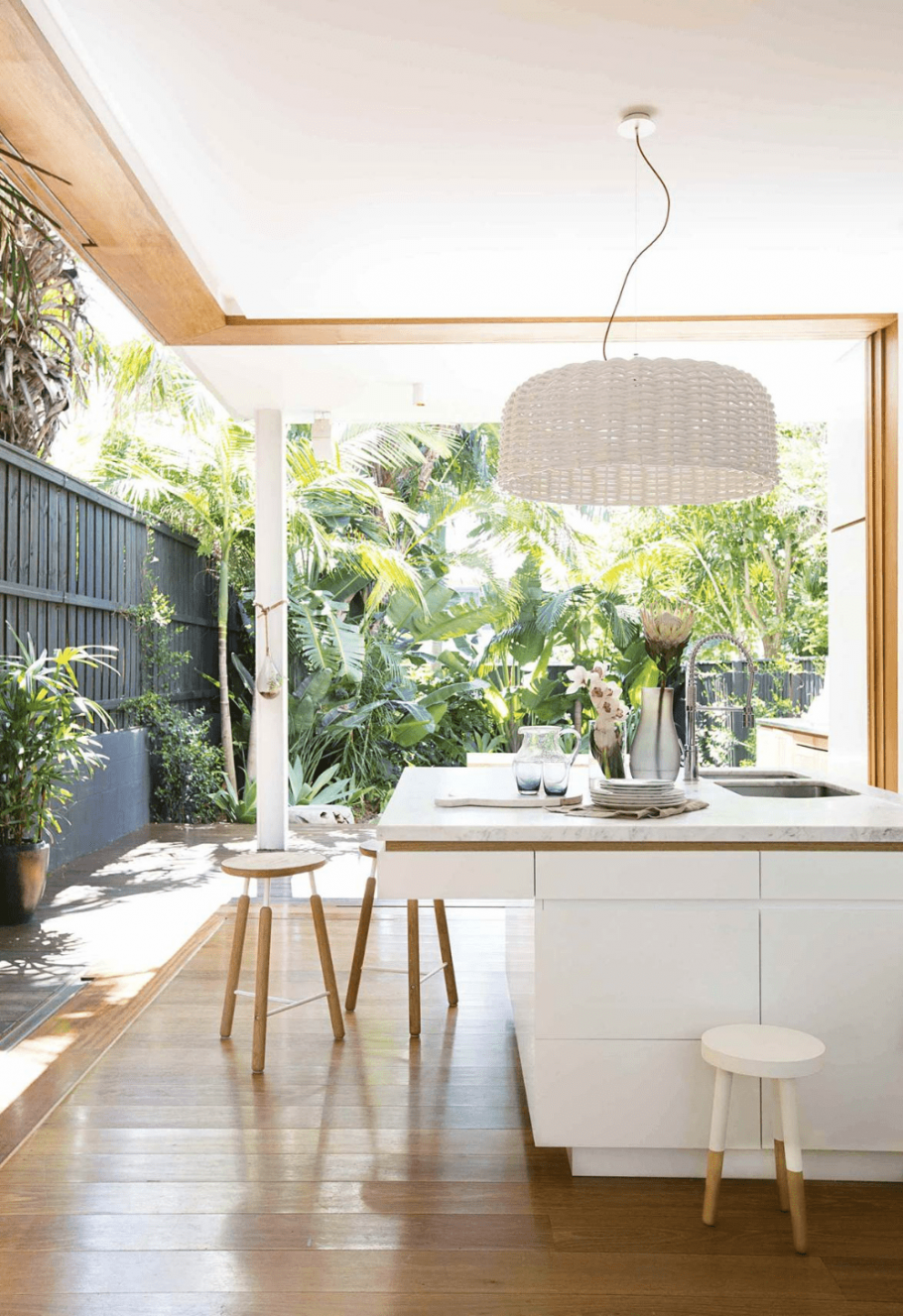 Стиль тропики в интерьере кухни
