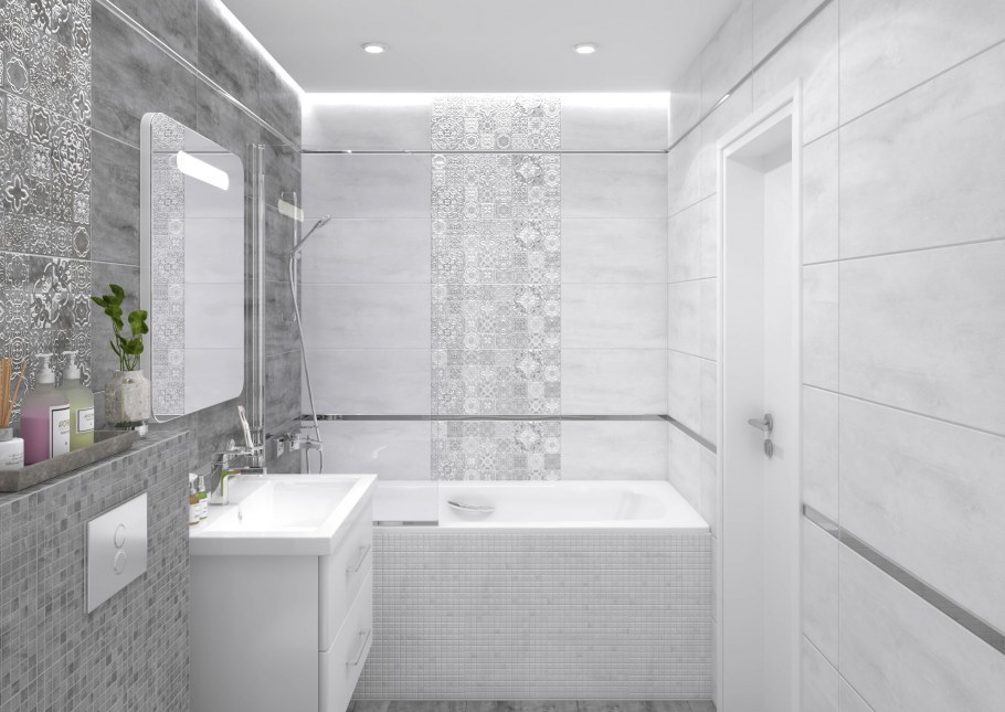 Concrete плитка настенная серый 30х60 laparet