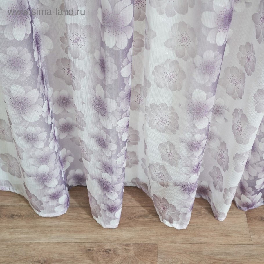 Тюль органза Кристалл печать 150х260 см, жёлтый