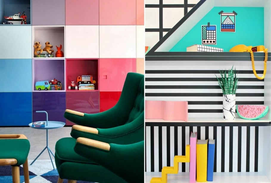 Геометрическая роспись стен