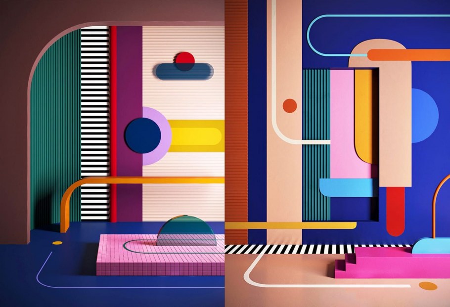 Стиль Нео Мемфис в интерьере