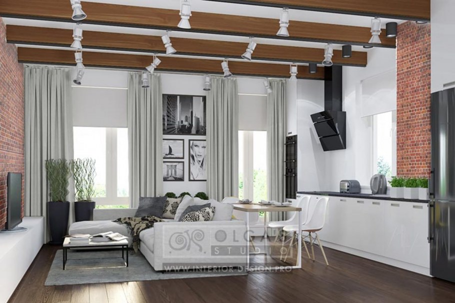 Шторы в стиле лофт