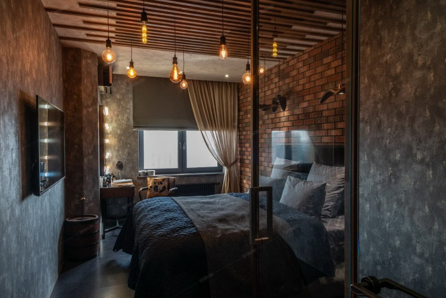 Занавески в стиле лофт