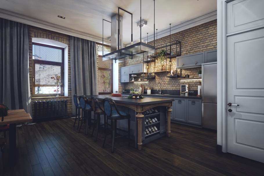 Лофт квартира студия 50кв