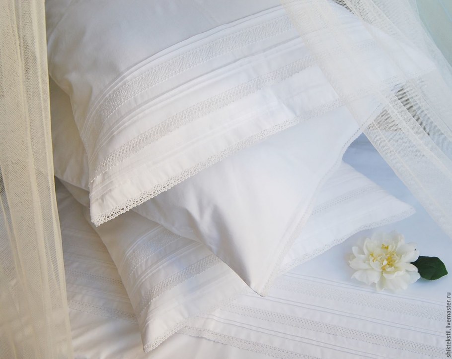 Постельное белье белое шебби Шик Прованс