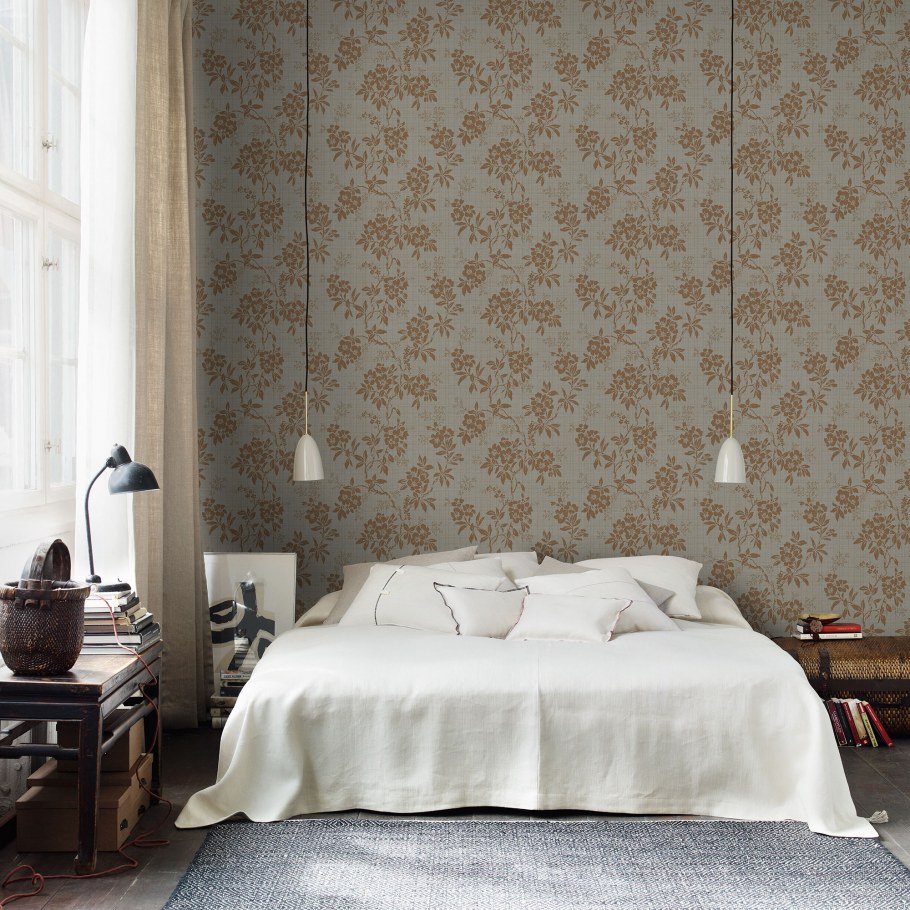Шведские обои в спальне