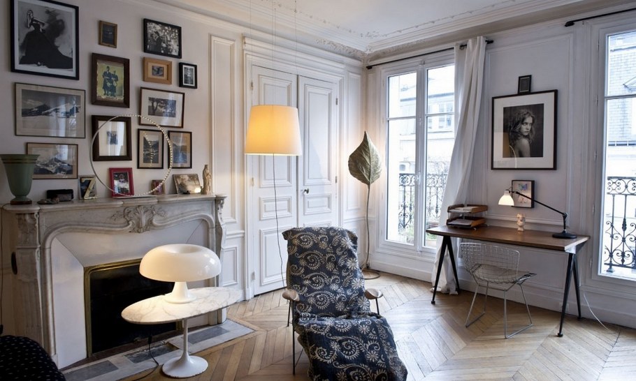 Интерьер Парижской квартиры Катрин Денев