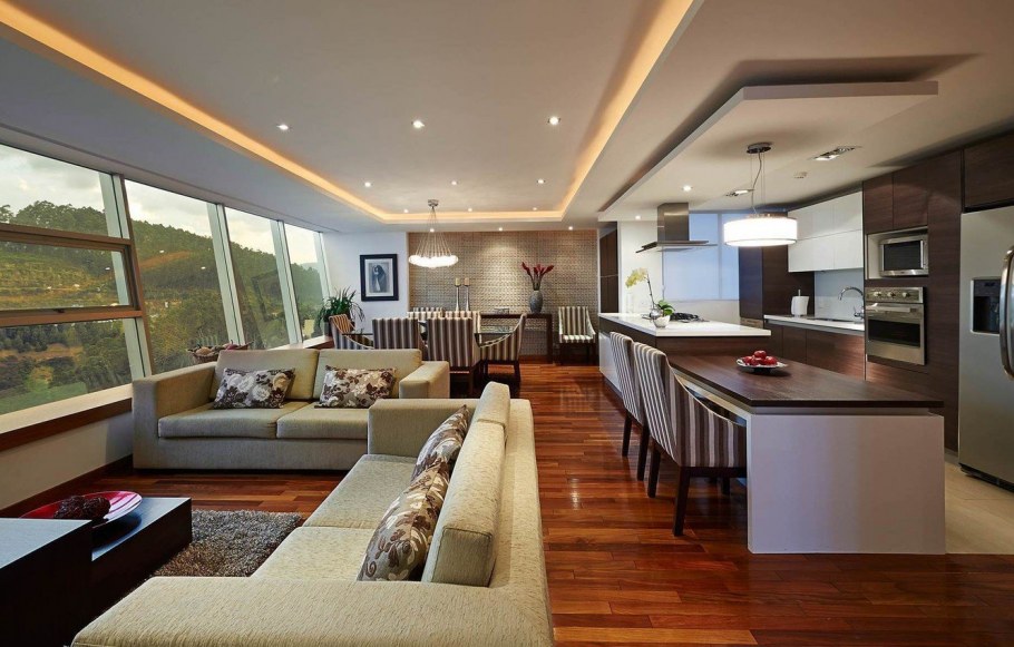 Столовая с панорамными окнами