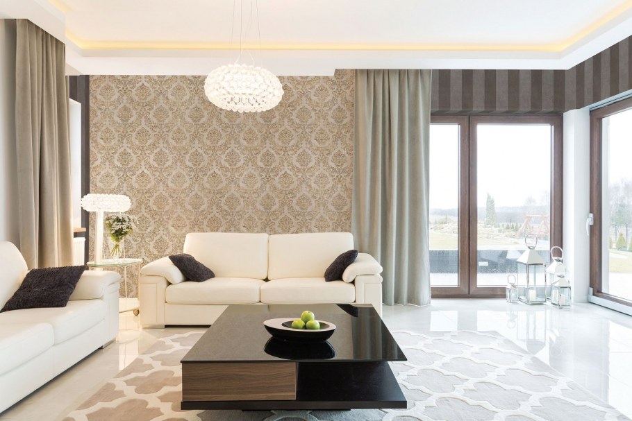 Гостиная в светлых тонах