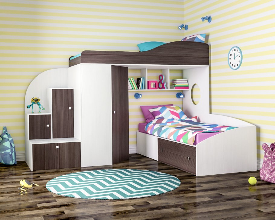 Кровать чердак «кадет 2»