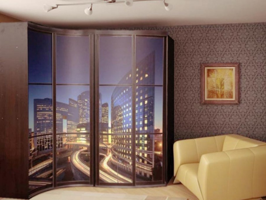 Радиусный шкаф купе