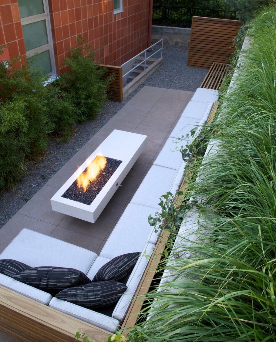 Обустройство узкого заднего двора