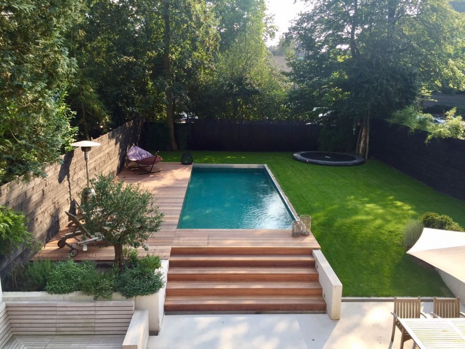 Планировка садового участка с бассейном