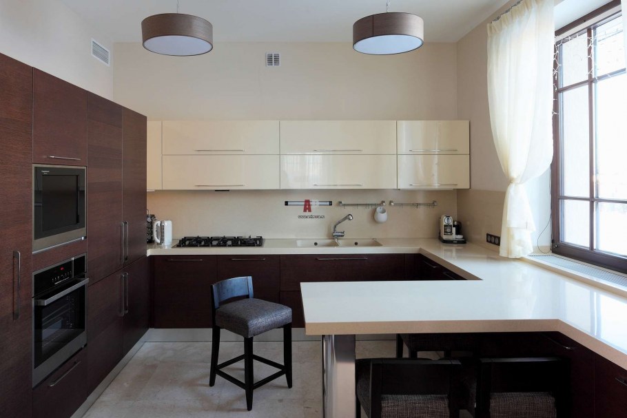 Интерьер кухни Минимализм угловая