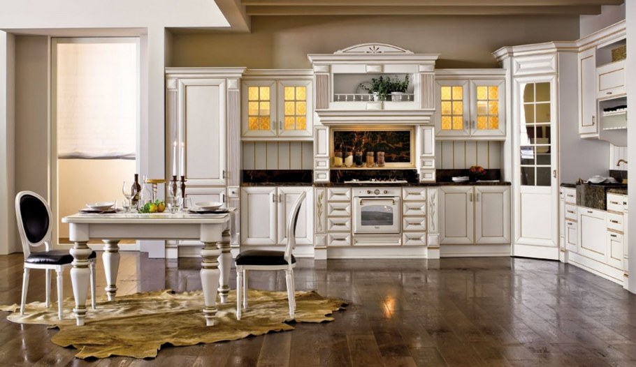 Дизайн кухни в коттедже