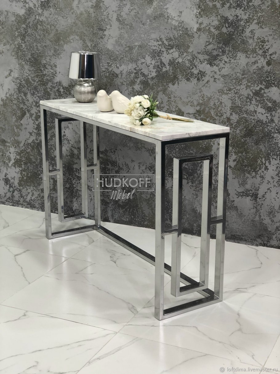 Консоль 100/35/80 металл мрамор