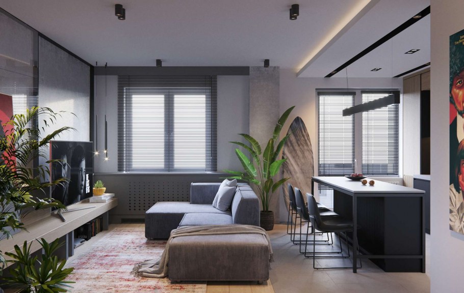 Двухкомнатная хрущевка лофт