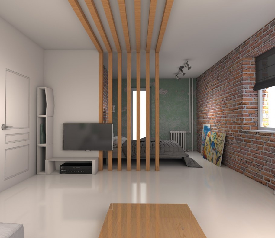 Однушка в стиле лофт хрущевка