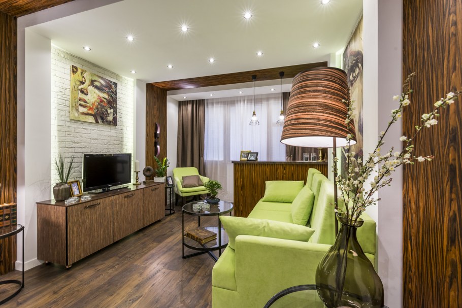 Интерьер гостиной в хрущевке