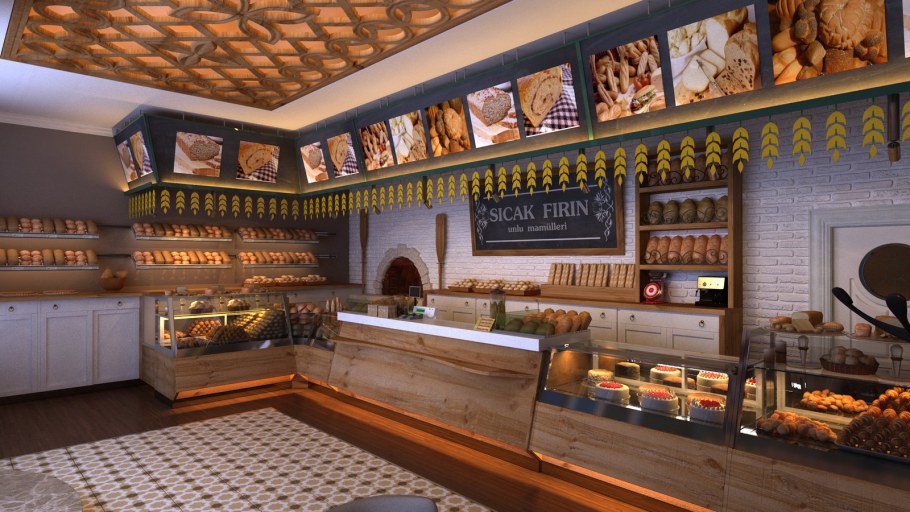 Дизайн магазина кулинарии в современном стиле