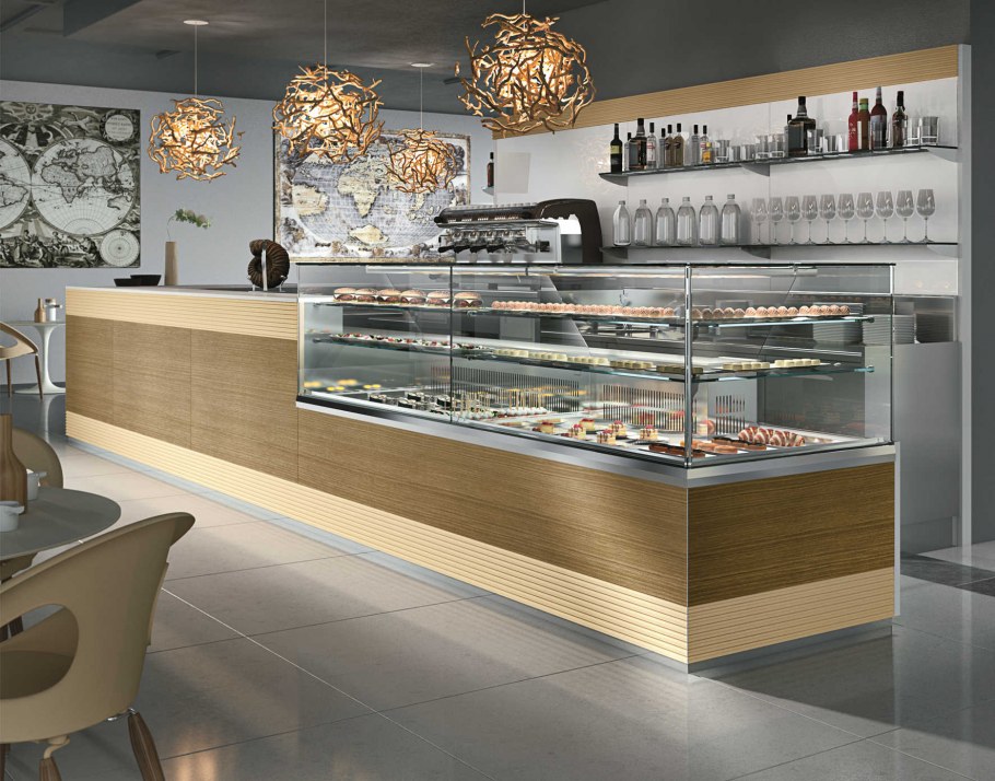 Барная стойка с кондитерской витриной