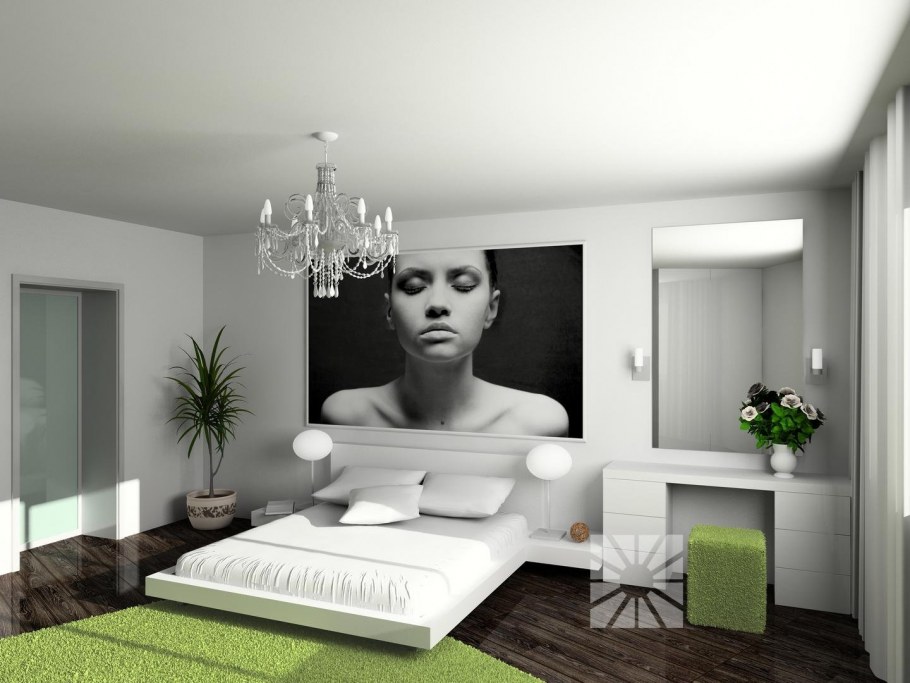 Спальня для девушки в современном минималистичном стиле