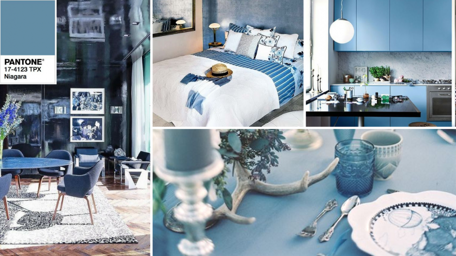 Пепельно розовый в интерьере