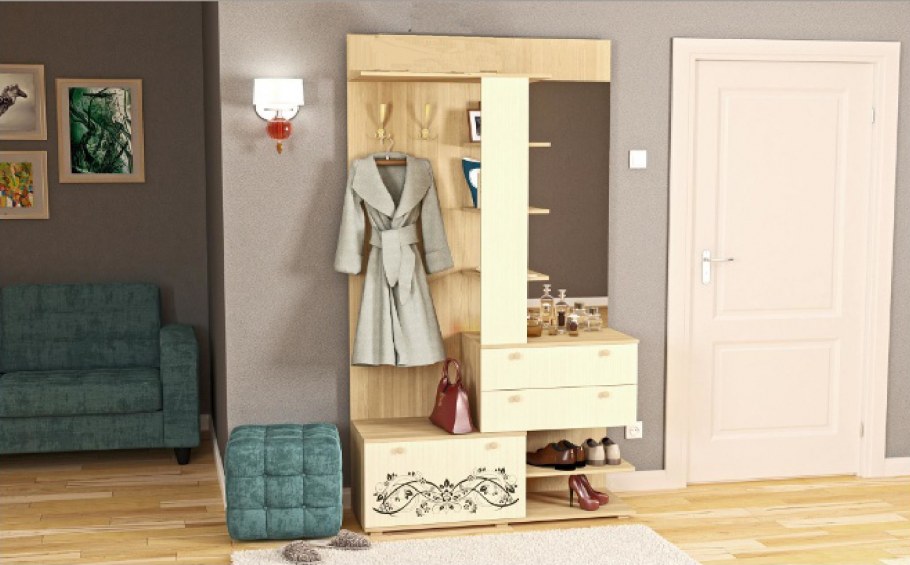 Мечта прихожая пр11 правая дуб сонома/дуб Сакраменто темный