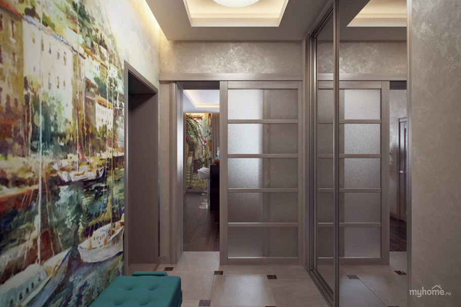 Отделка стен в прихожей