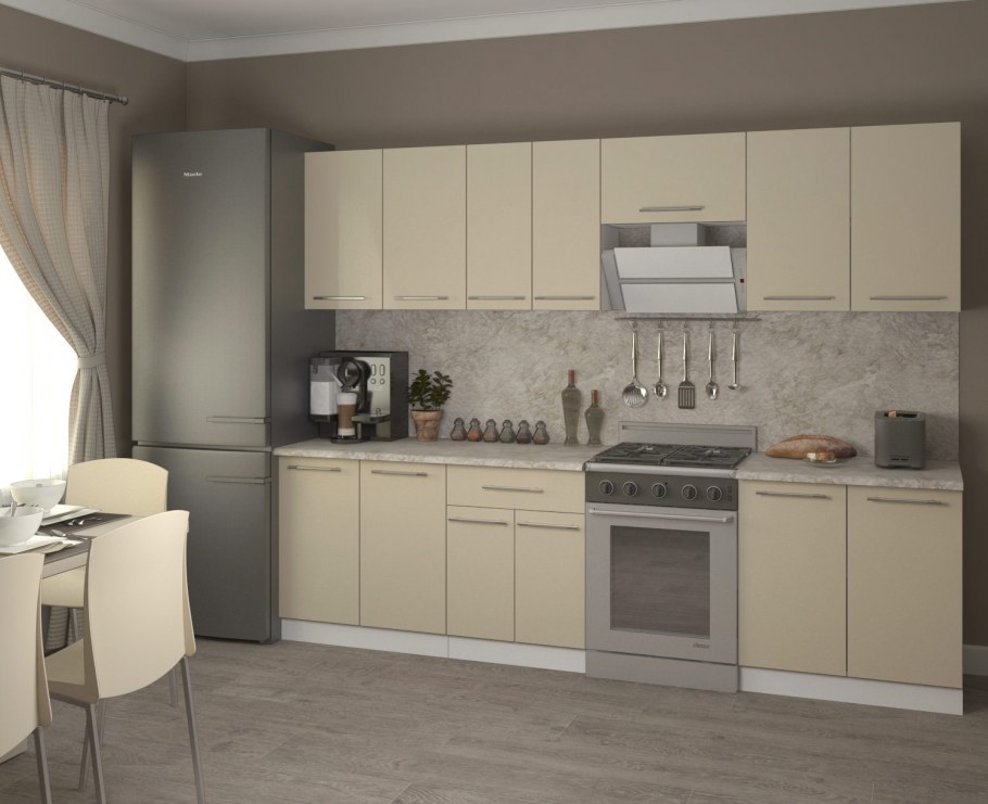 Бежевый кухонный гарнитур