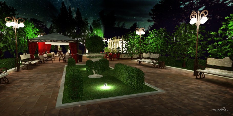 Ландшафтный кафе парк