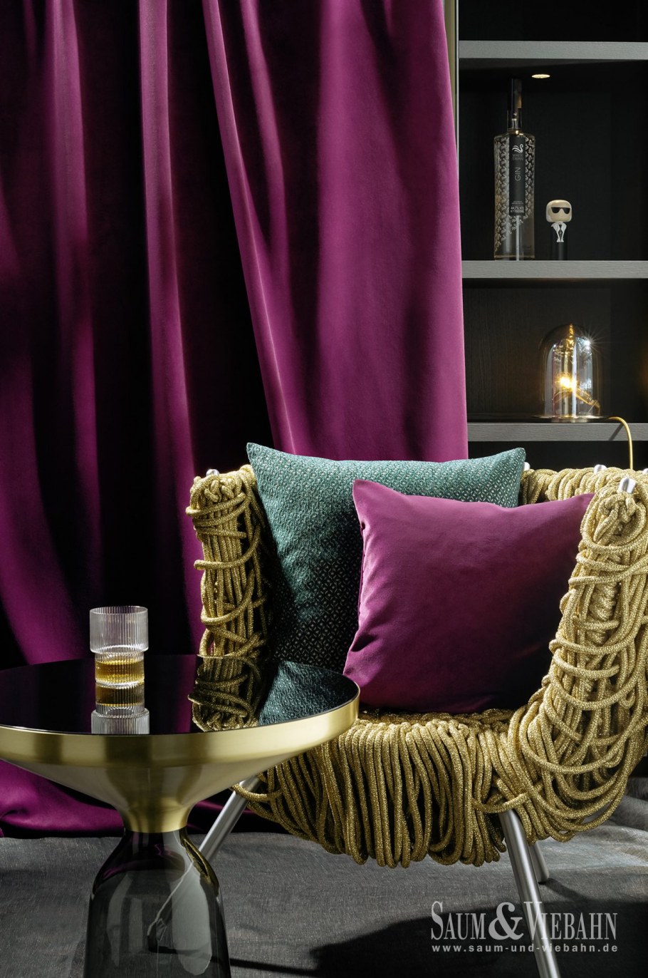 Шторы из бархата горчичного цвета