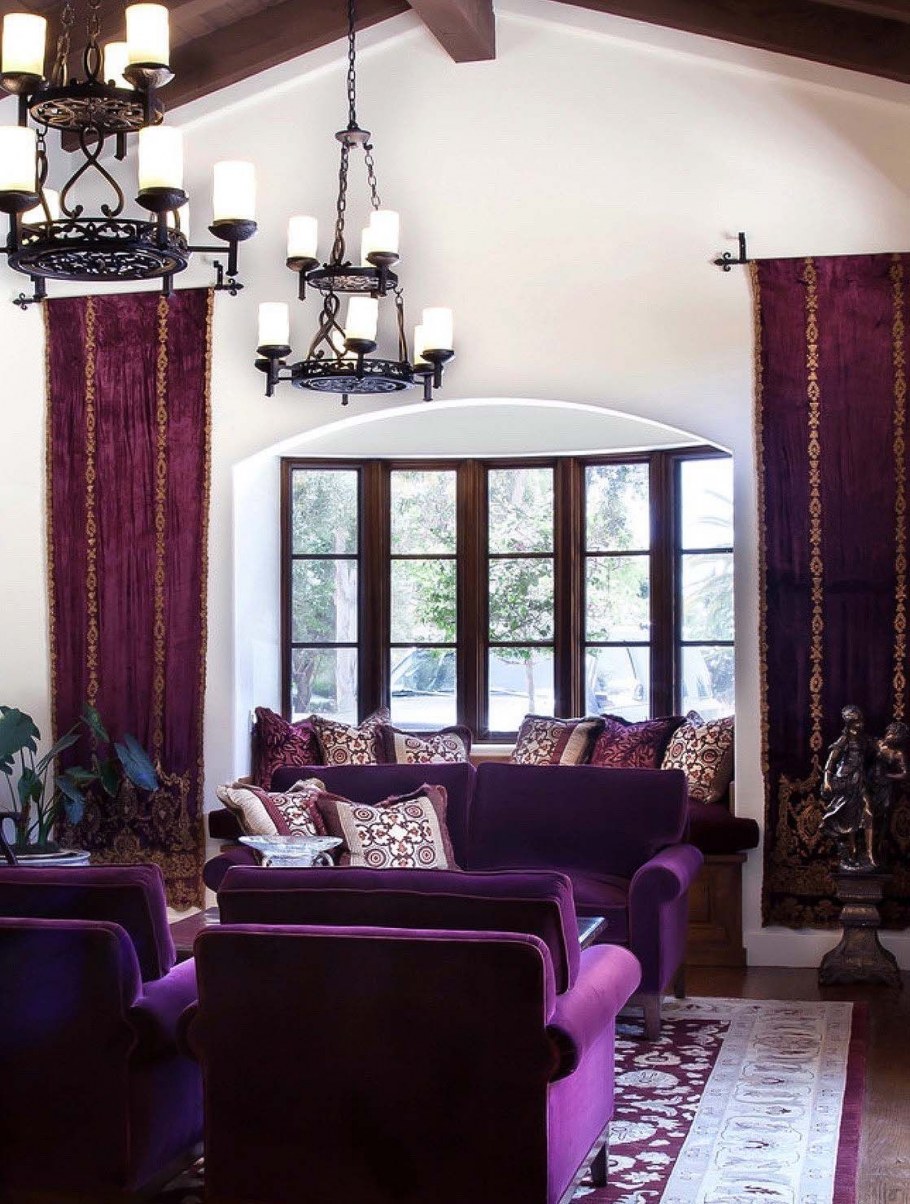 Бархатная мебель в интерьере