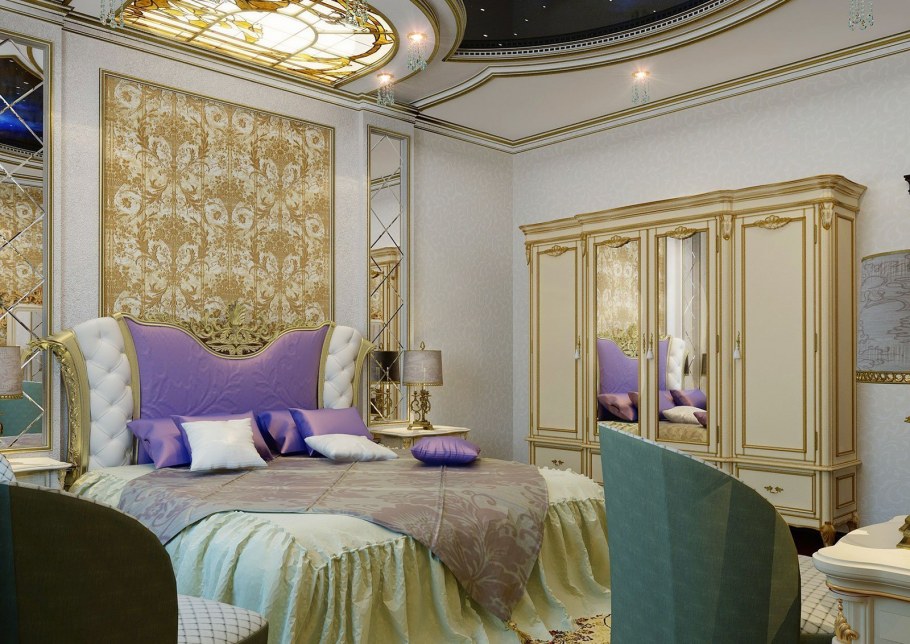 Матовое золото в интерьере