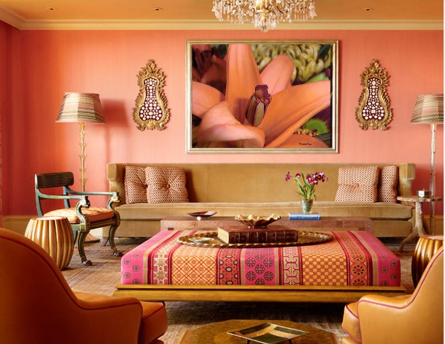 Бронзовый цвет стен