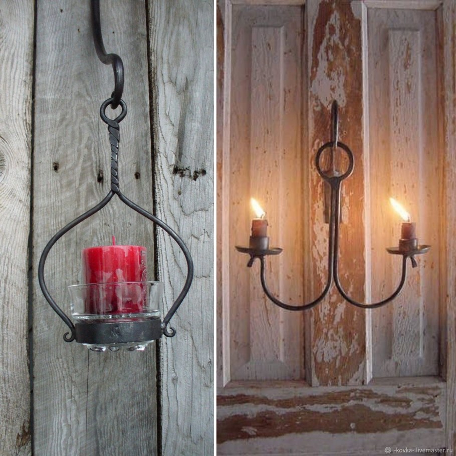 Старинный настенный подсвечник