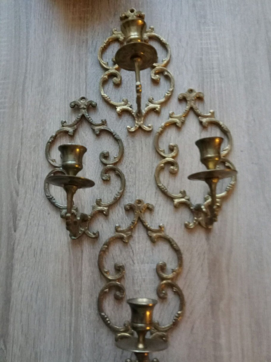 Состаренные бра латунь Винтаж