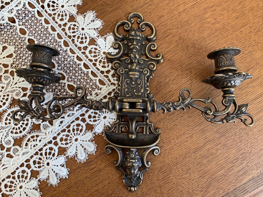 Грифон бронза подсвечник бра