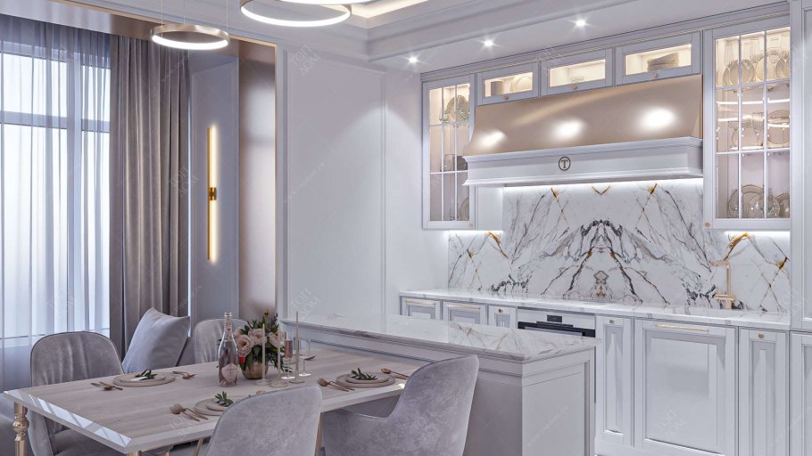 Интерьер двухкомнатной квартиры 70 кв.м