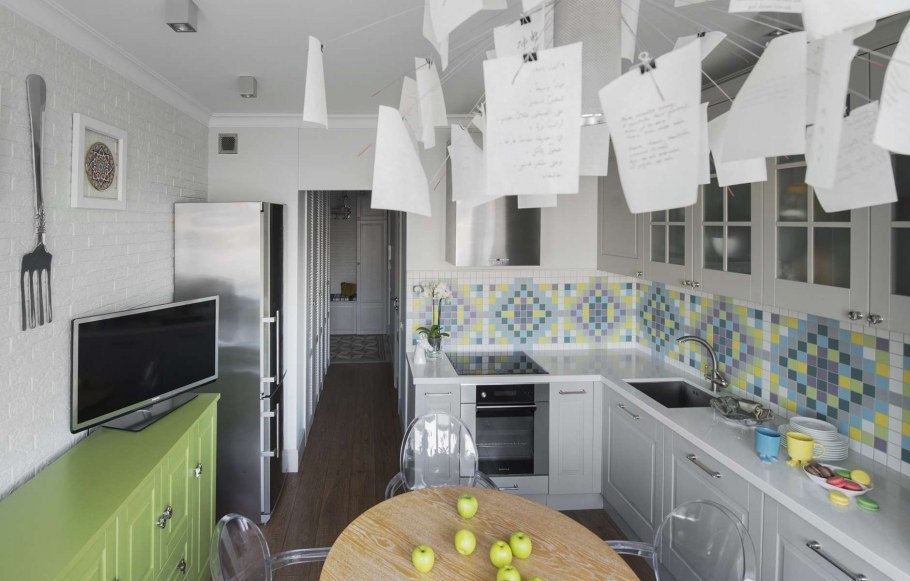 Кухня интерьер п44т трешка