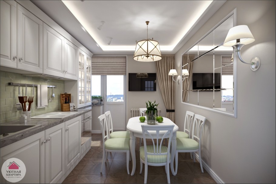 Интерьер кухни в новостройке