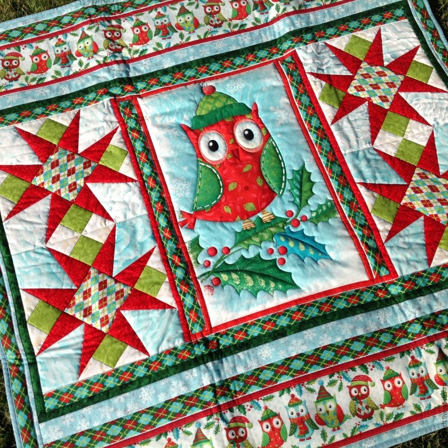Новогоднее лоскутное одеяло