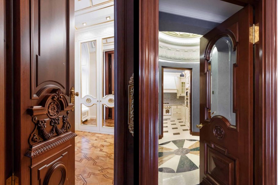 Шикарные входные двери в интерьере