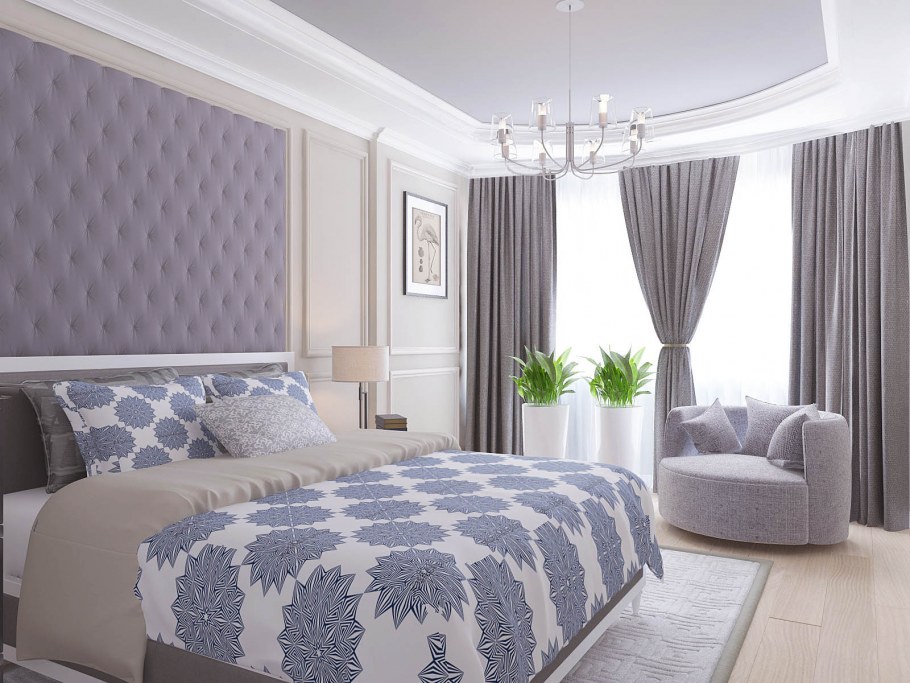 Спальня для пары со шкафом