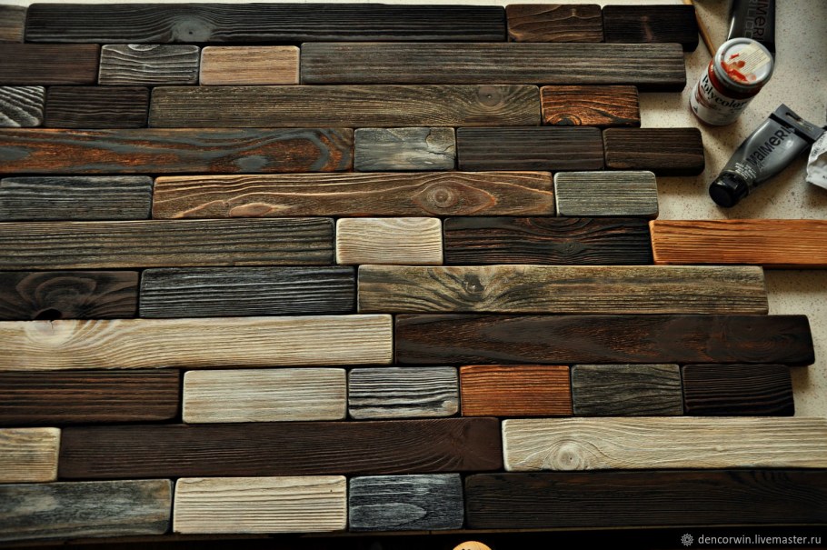 3д панель лофт дерево