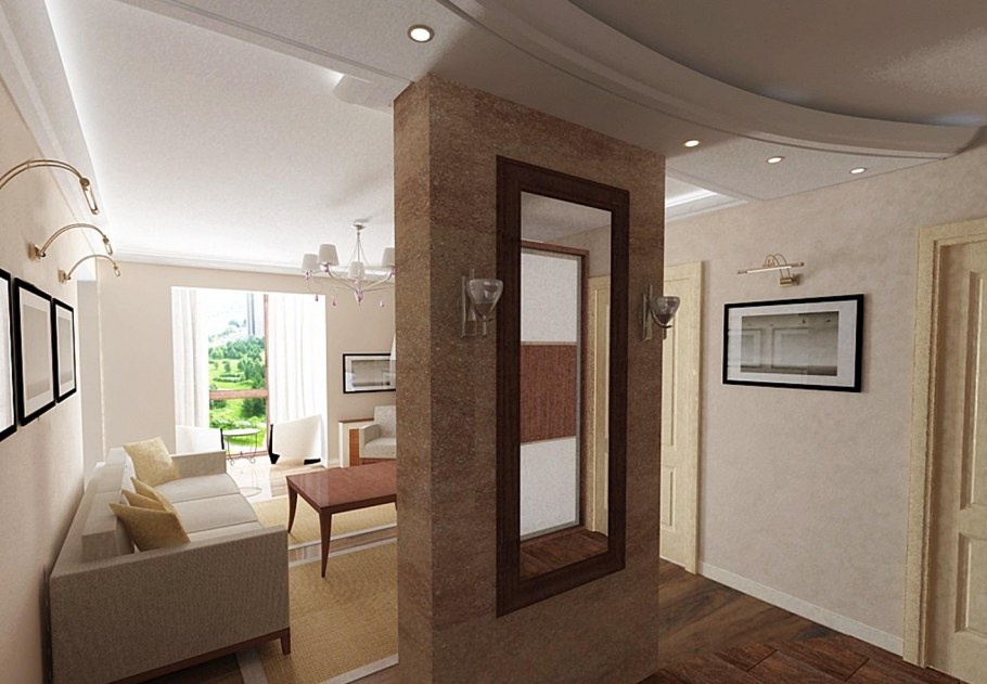 Гостиная Объединенная с прихожей